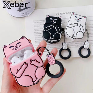 Cartoon Cat AirPods Case